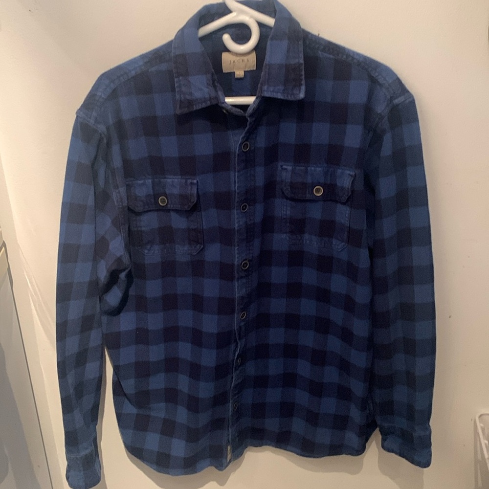 Jachs Ultra Thick Cotton Woodsman/Carpenters Blue Checkered Work/Hunting Shirt